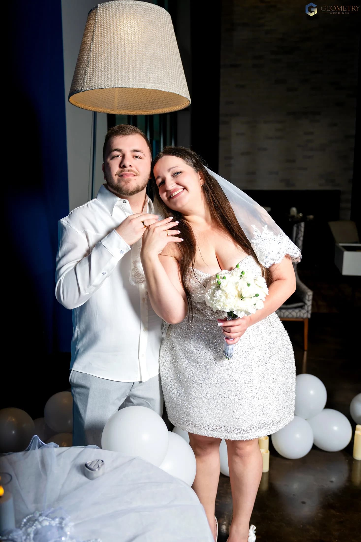 Valentina and Shaiq sharing an intimate moment after their Dallas wedding ceremony